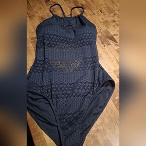Time & Tru XL 16/18 Black Swimsuit